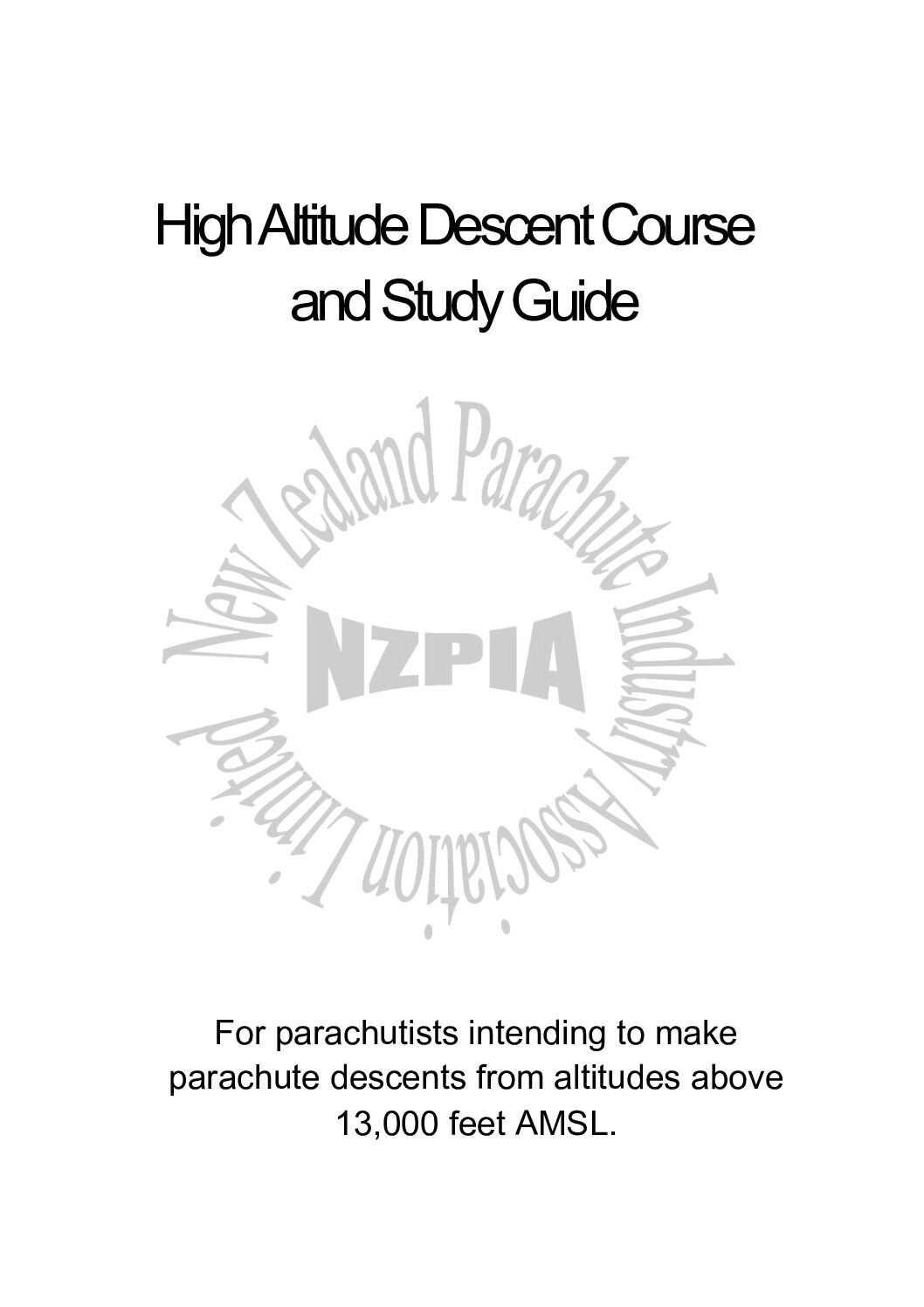 High Altitude Course 2023